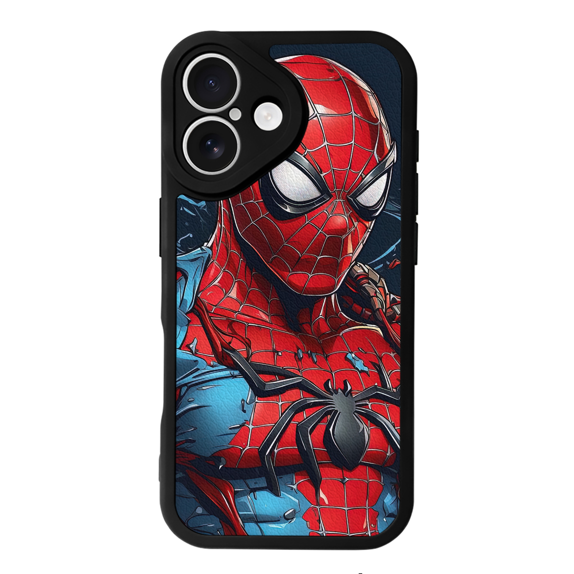 Spider Man スパイダーマン 【iPhone 16シリーズ対応】シリコンスマホケース（レザー調） 材質：シリコン